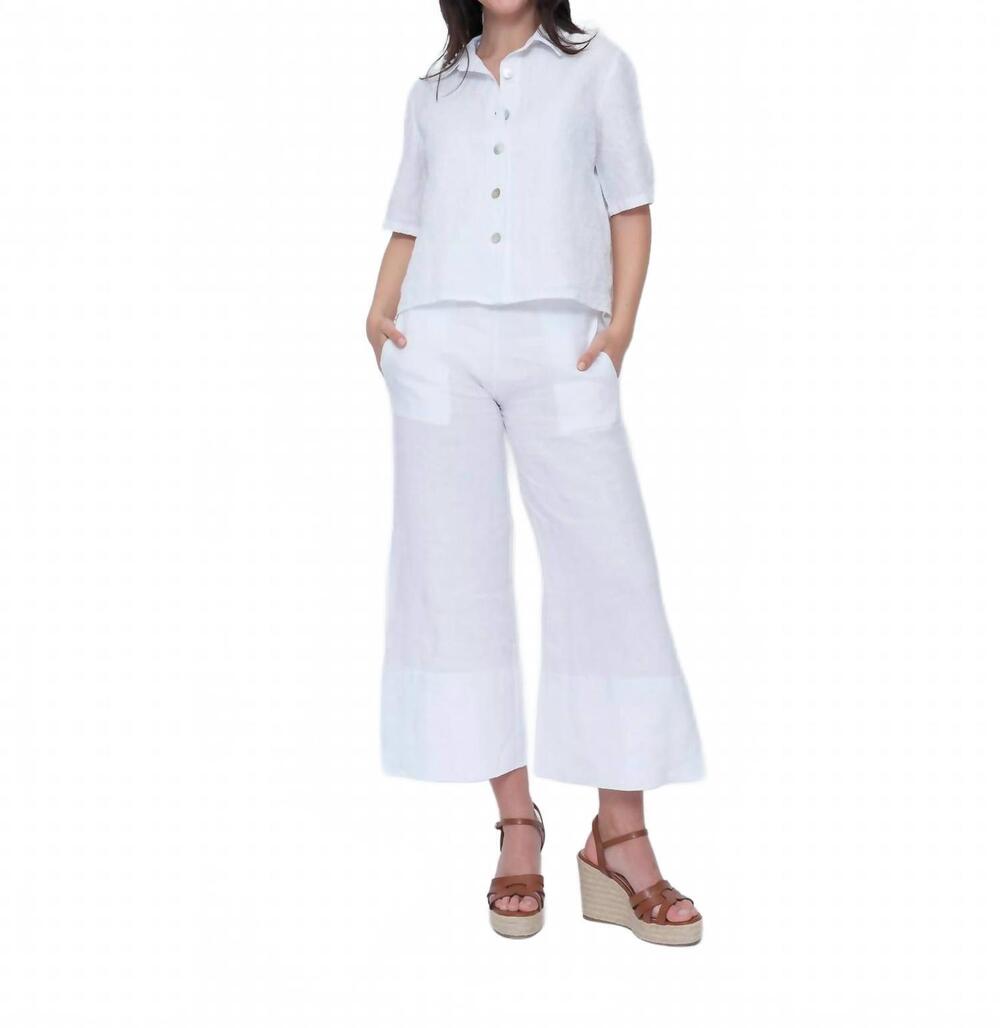 NEW BLUEBERRY flare trousers in white